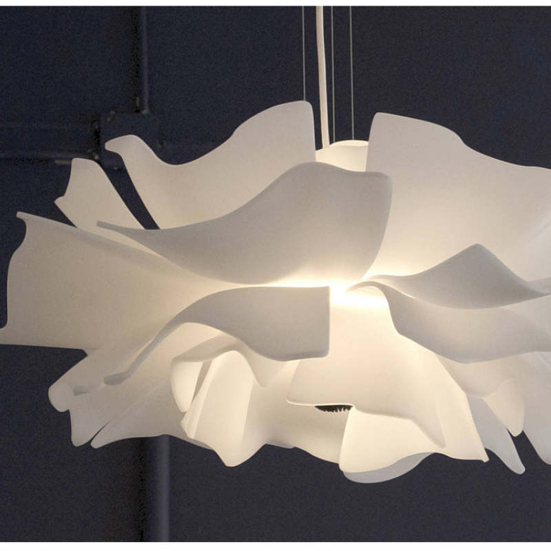 Moderne Hanglamp in Bloemvorm – Witte LED Kroonluchter van Metaal en Acryl – Bella