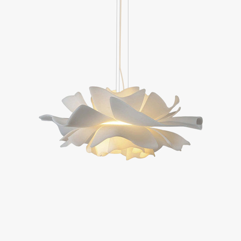 Moderne Hanglamp in Bloemvorm – Witte LED Kroonluchter van Metaal en Acryl – Bella
