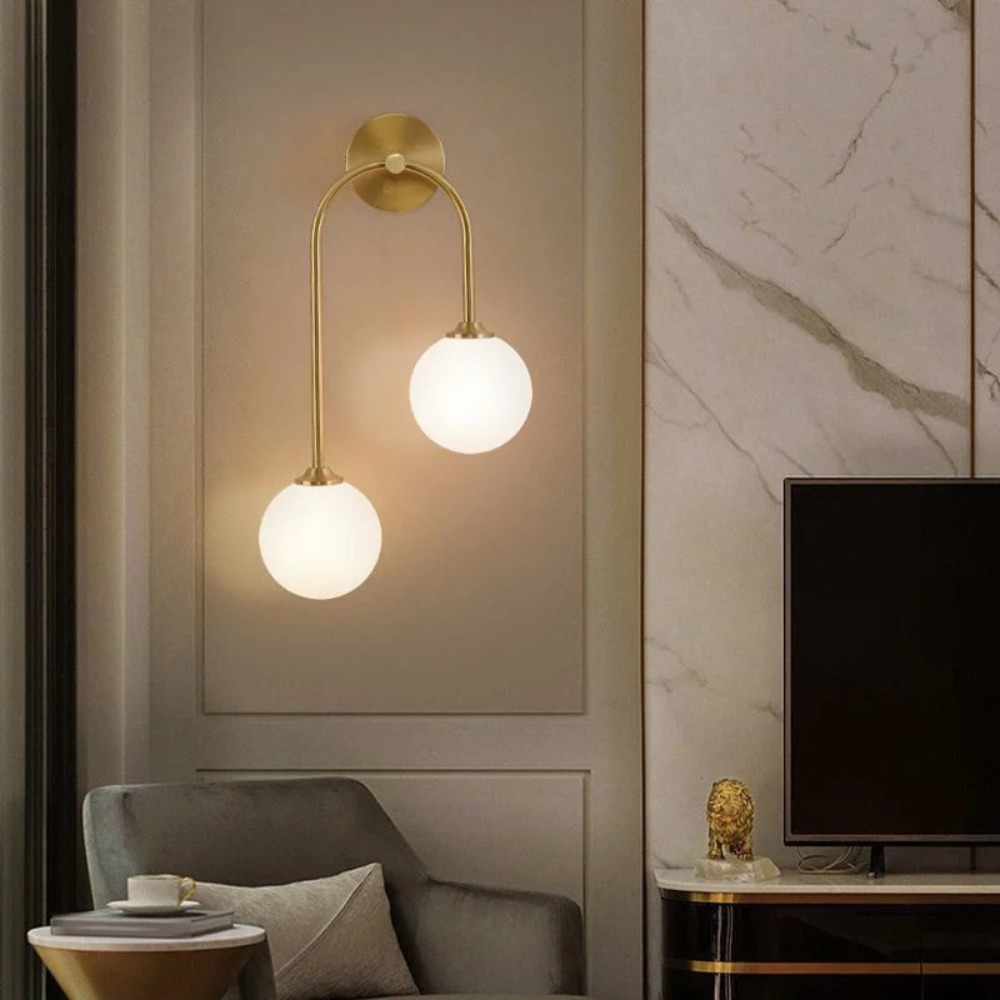 Moderne badkamer wandlamp – tweekoppig design met verstelbare chroomafwerking
