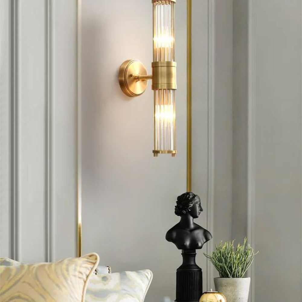 Moderne Dimbare Wandlamp – Luxe Badkamer Verlichting van Metaal & Glas | Elegant, Tijdloos & Sfeervol