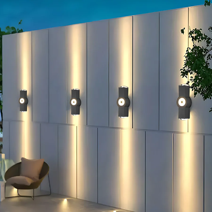Moderne Buiten Wandlamp – LED Wall Sconce 2/3/4 Lichten | Waterdicht IP65 & Strak Design in Zwart