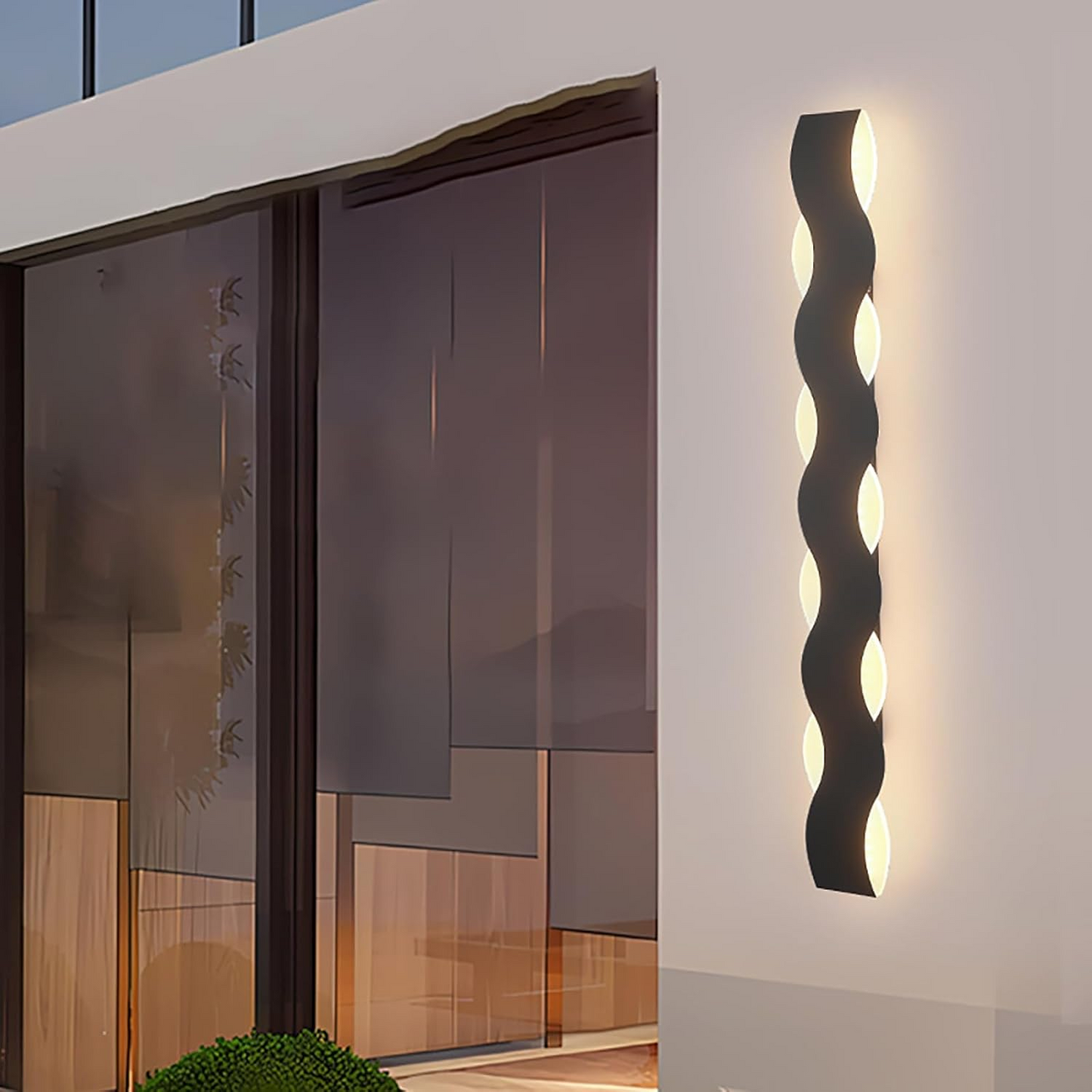 Wave Shaped Buiten Wandlamp – Design LED Gevelverlichting | Waterdicht, Up & Down Light, Meerdere Maten