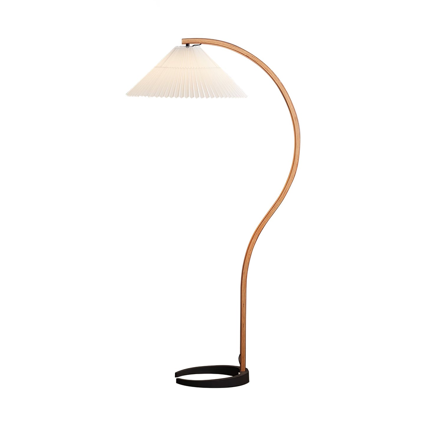 Caprani Vloerlamp – Scandinavisch Design Staande Lamp met Beukenhout & Linnen Kap | Iconische Retro Stijl uit de Jaren ’70