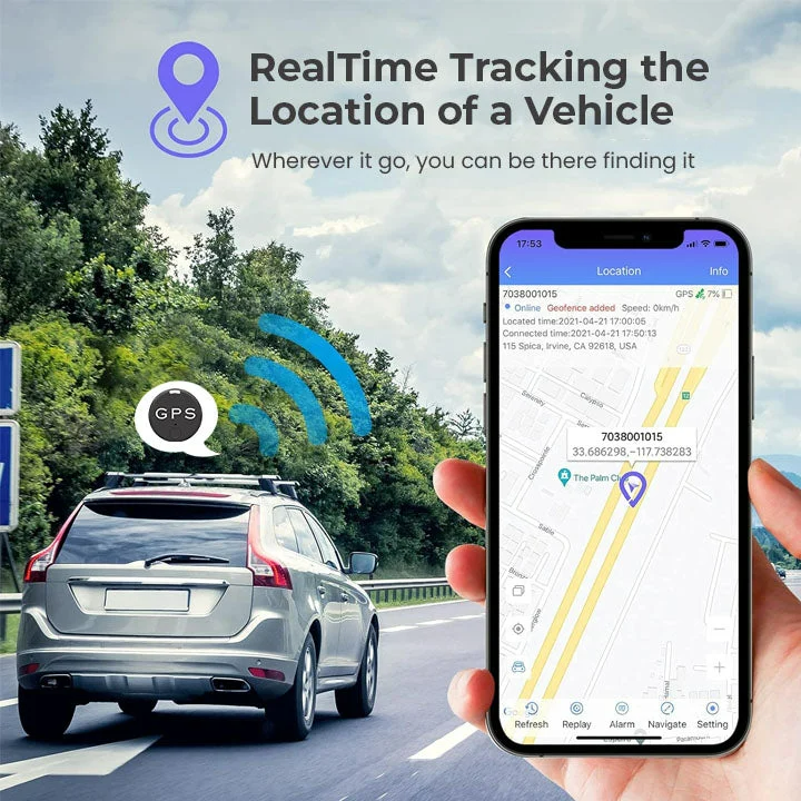 Ultracompacte GPS Tracker – Magnetische Bevestiging en Realtime Locatie-updates