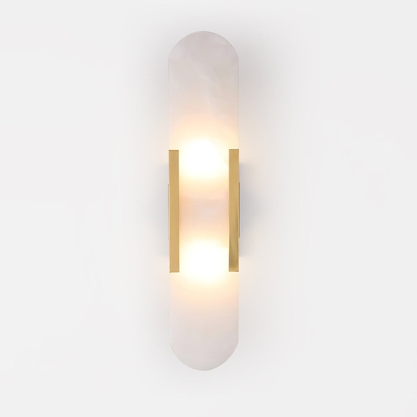 Melange Alabaster Wandlamp – Luxe Design met Messing Accenten | Handgemaakt & Tijdloos Modern