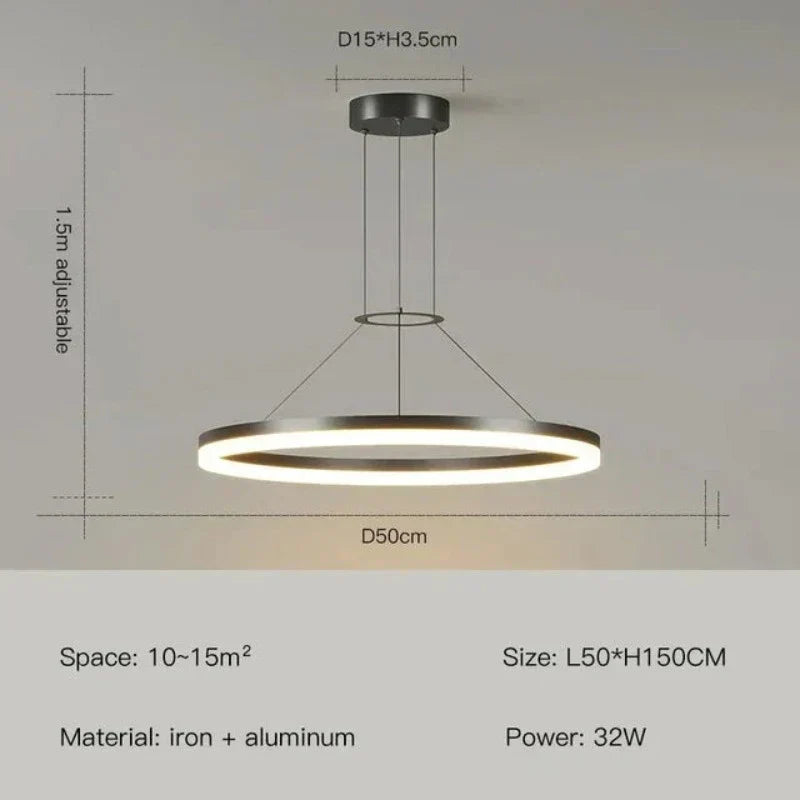 Slanke Hanglamp LED – Moderne Verlichting van Metaal met Minimalistisch Design