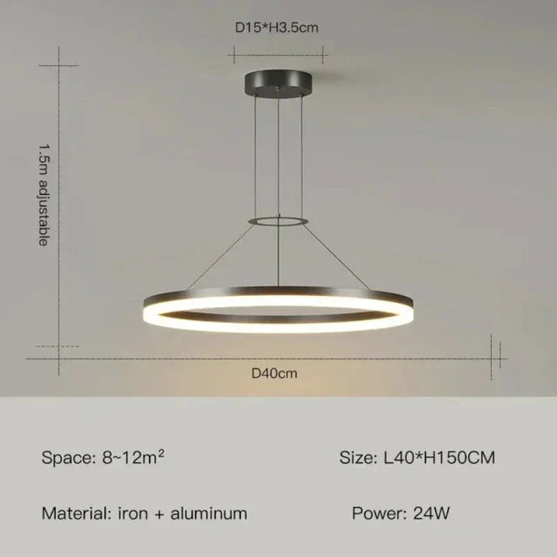 Slanke Hanglamp LED – Moderne Verlichting van Metaal met Minimalistisch Design