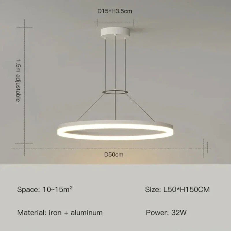 Slanke Hanglamp LED – Moderne Verlichting van Metaal met Minimalistisch Design