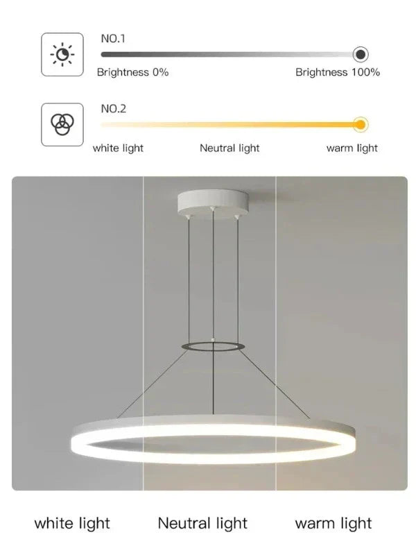Slanke Hanglamp LED – Moderne Verlichting van Metaal met Minimalistisch Design