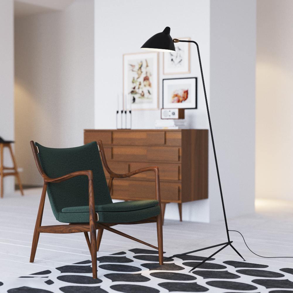 Mouille Three-Arm Vloerlamp – Iconische Design Staande Lamp met Draaiende Armen | Sculpturaal & Functioneel