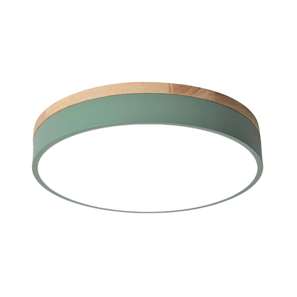 Scandinavische plafondlamp – minimalistisch design met hout en metaal en warme sfeergloed