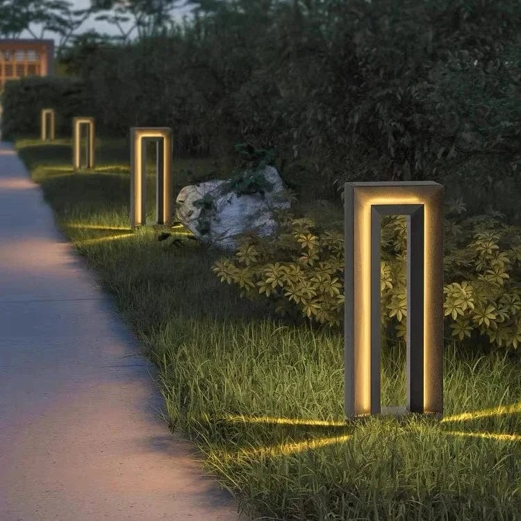 Moderne LED Tuinpadlamp – Minimalistisch Design Buitenverlichting | Weerbestendig RVS & Acryl