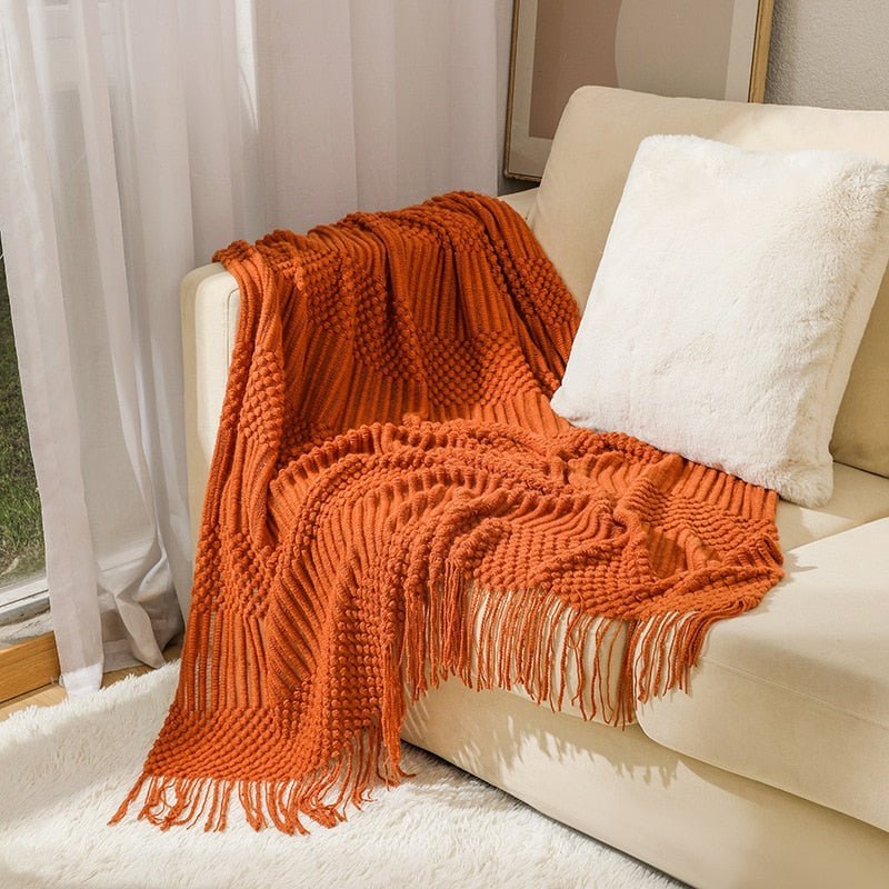 Zachte Gebreide Deken β Scandinavische Sofa & Woonkamer Plaid | Minimalistisch Design & Comfortabele Warmte
