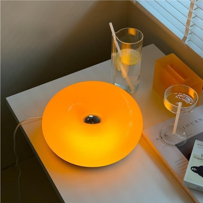 Bauhaus Donut Lamp – Creatieve Designlamp voor Bureau, Muur & Hal | LED Dimbaar in 3 Kleuren