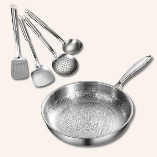 Titanium Koekenpan – Beste PFAS-vrije Pan voor Inductie, Gezond & Krasvast, Vaatwasserbestendig tot 548°C