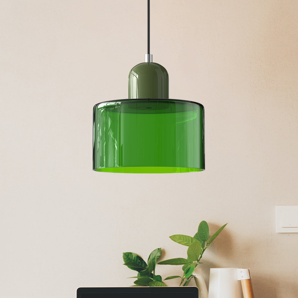 Glazen Hanglamp in Bauhaus-stijl – Designlamp met Verstelbare Ophanging en E27 Fitting