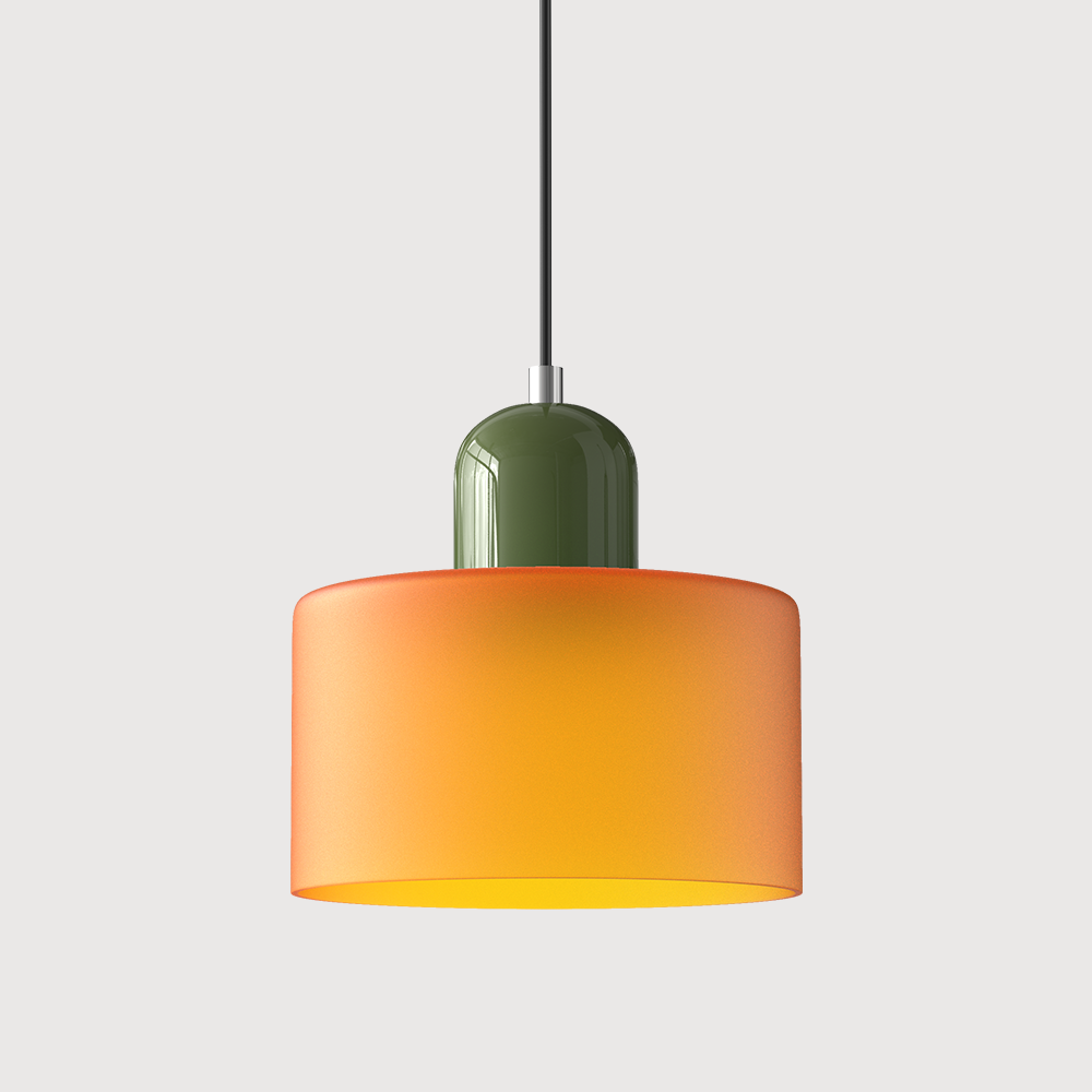 Glazen Hanglamp in Bauhaus-stijl – Designlamp met Verstelbare Ophanging en E27 Fitting