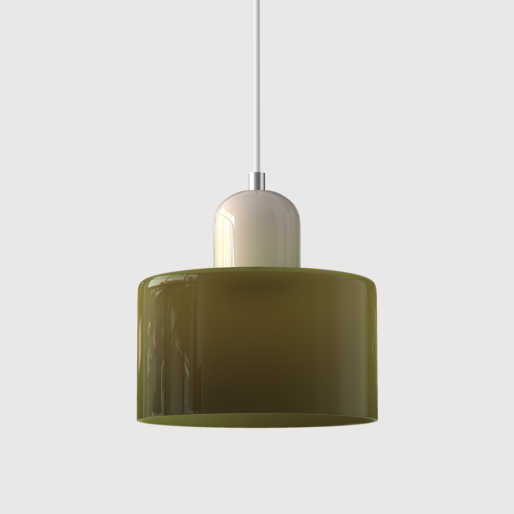Glazen Hanglamp in Bauhaus-stijl – Designlamp met Verstelbare Ophanging en E27 Fitting