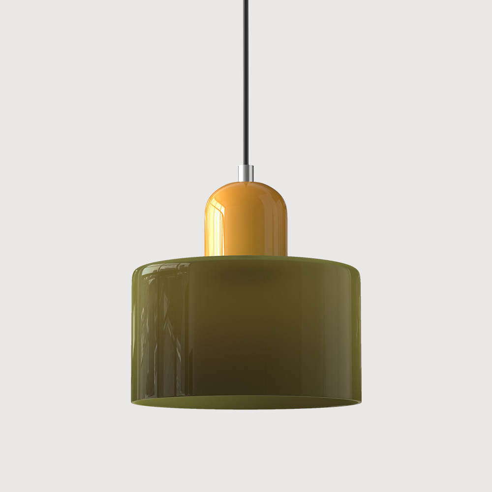 Glazen Hanglamp in Bauhaus-stijl – Designlamp met Verstelbare Ophanging en E27 Fitting