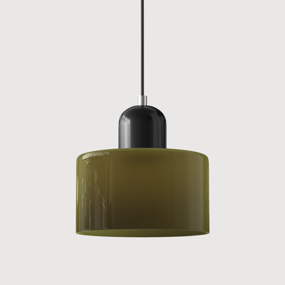 Glazen Hanglamp in Bauhaus-stijl – Designlamp met Verstelbare Ophanging en E27 Fitting