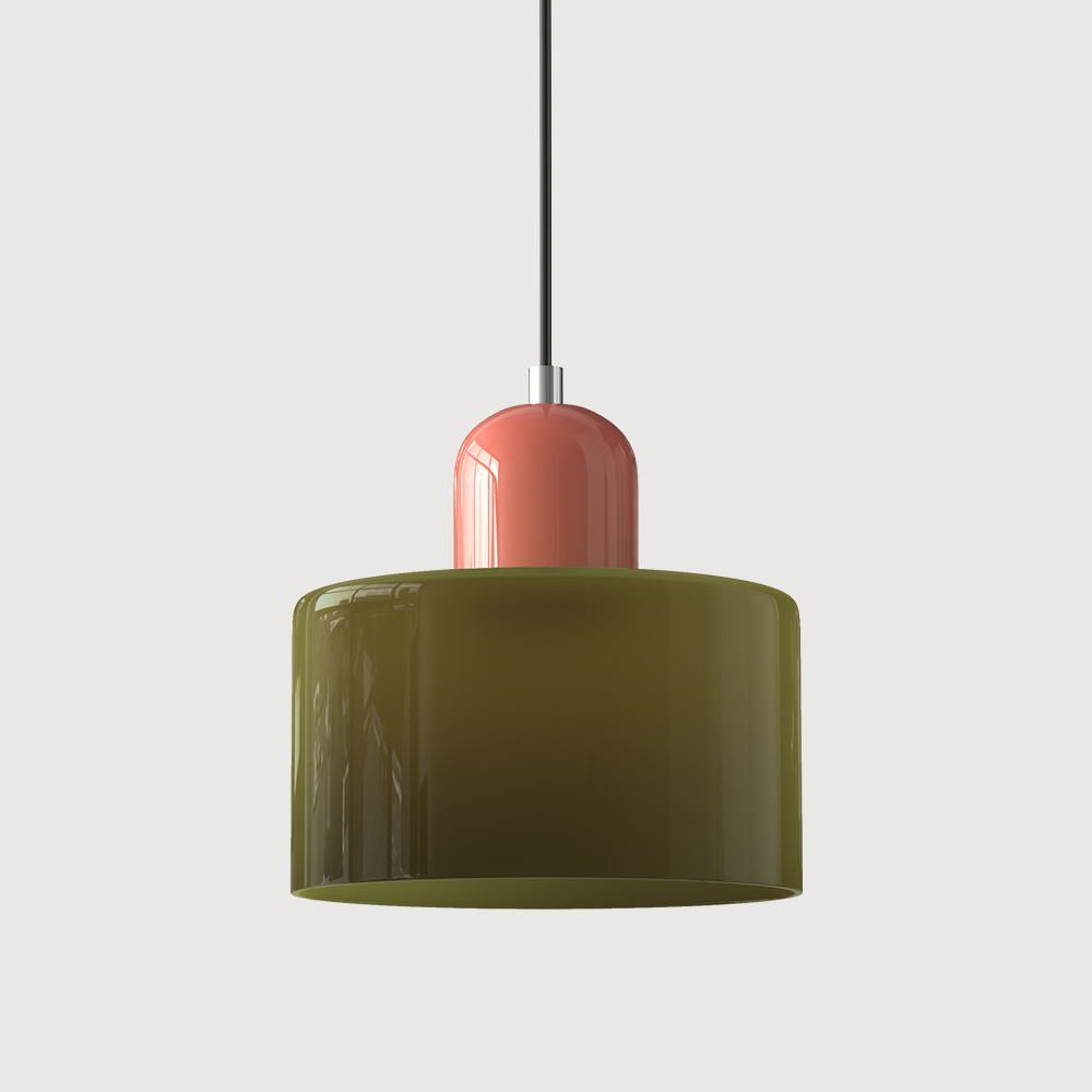 Glazen Hanglamp in Bauhaus-stijl – Designlamp met Verstelbare Ophanging en E27 Fitting