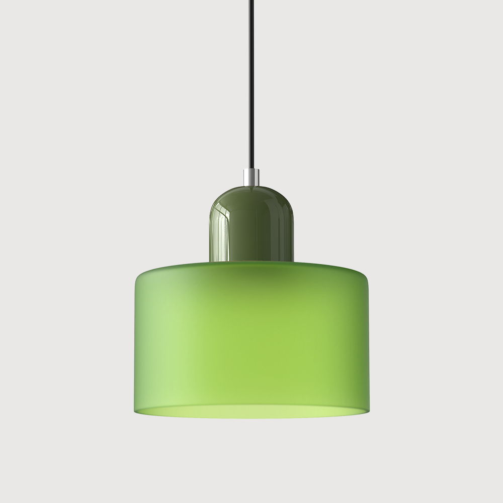 Glazen Hanglamp in Bauhaus-stijl – Designlamp met Verstelbare Ophanging en E27 Fitting