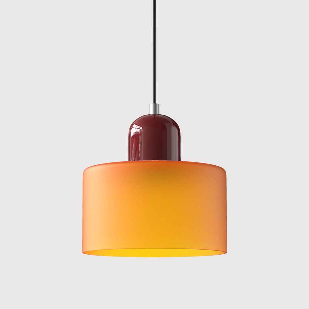 Glazen Hanglamp in Bauhaus-stijl – Designlamp met Verstelbare Ophanging en E27 Fitting