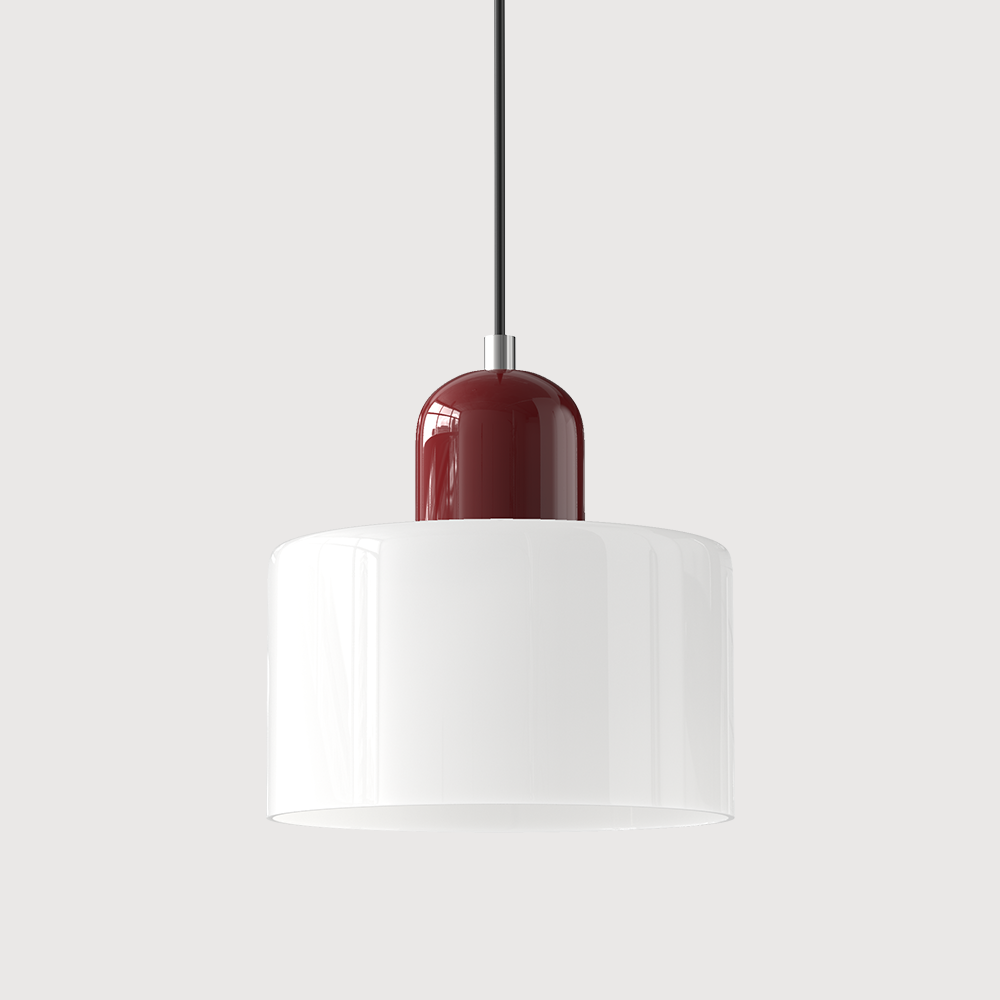 Glazen Hanglamp in Bauhaus-stijl – Designlamp met Verstelbare Ophanging en E27 Fitting