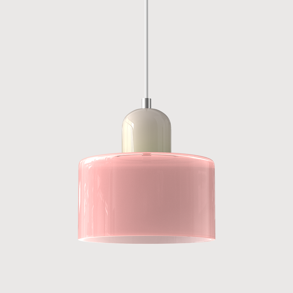 Glazen Hanglamp in Bauhaus-stijl – Designlamp met Verstelbare Ophanging en E27 Fitting