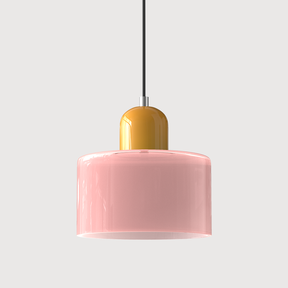 Glazen Hanglamp in Bauhaus-stijl – Designlamp met Verstelbare Ophanging en E27 Fitting