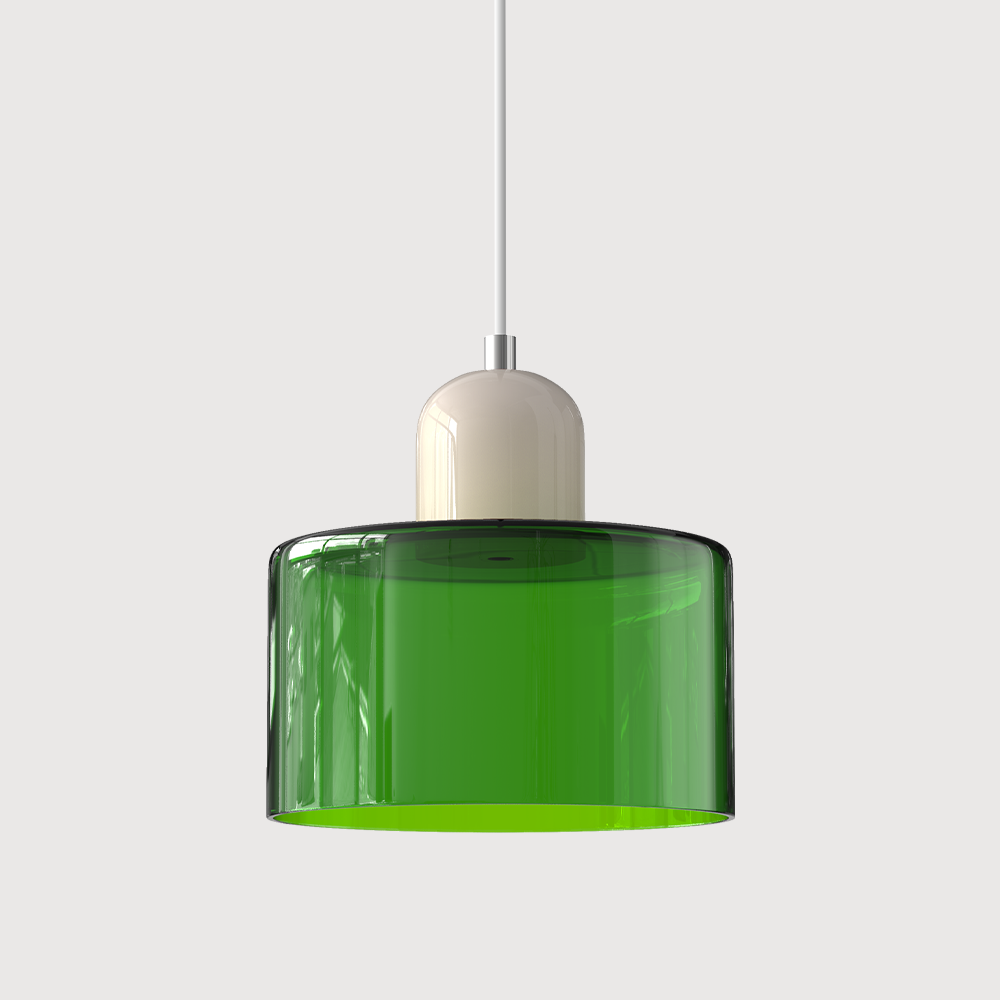 Glazen Hanglamp in Bauhaus-stijl – Designlamp met Verstelbare Ophanging en E27 Fitting