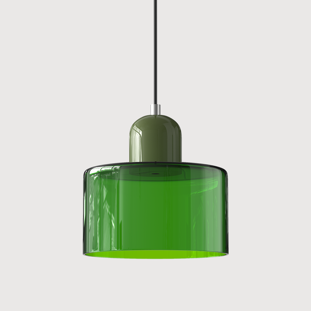 Glazen Hanglamp in Bauhaus-stijl – Designlamp met Verstelbare Ophanging en E27 Fitting