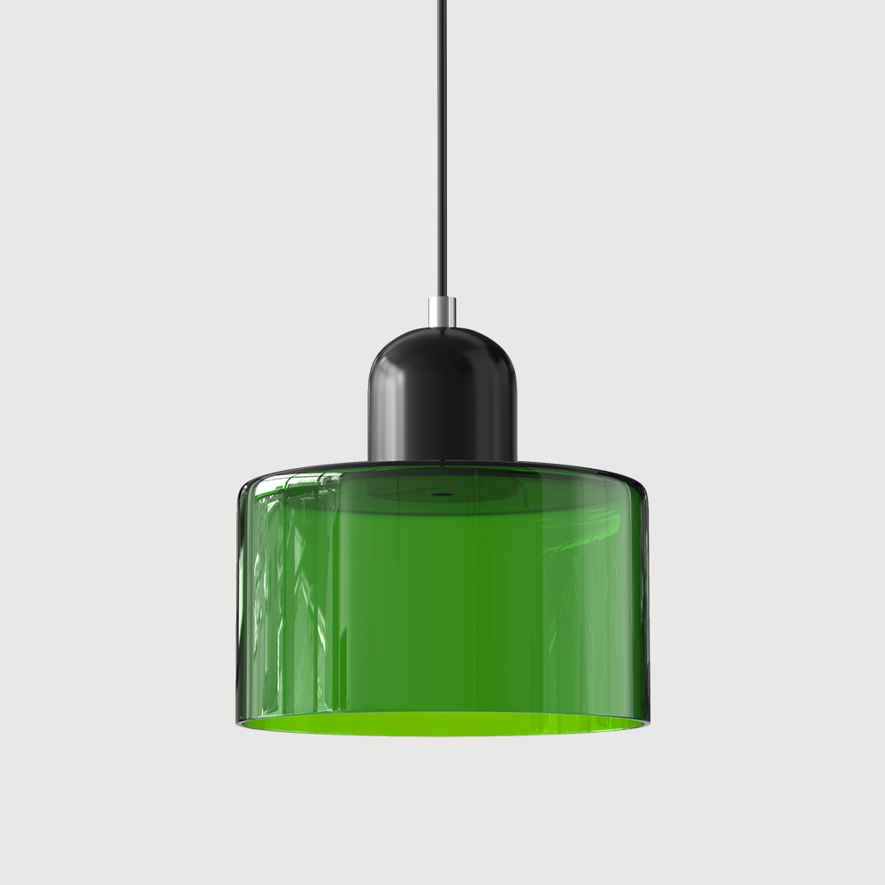 Glazen Hanglamp in Bauhaus-stijl – Designlamp met Verstelbare Ophanging en E27 Fitting