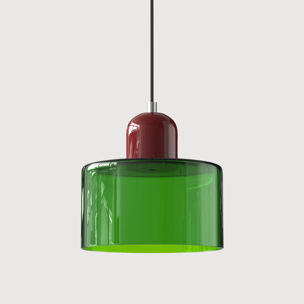 Glazen Hanglamp in Bauhaus-stijl – Designlamp met Verstelbare Ophanging en E27 Fitting