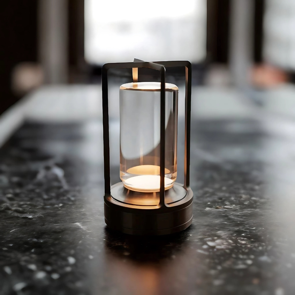 Luxe draadloze kristallen lantaarn – stijlvolle touch lamp met dimfunctie voor binnen & buiten | La Lueur D’aurore