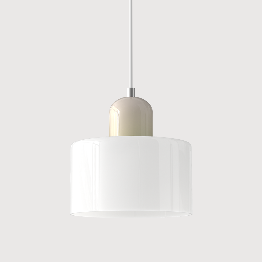 Glazen Hanglamp in Bauhaus-stijl – Designlamp met Verstelbare Ophanging en E27 Fitting