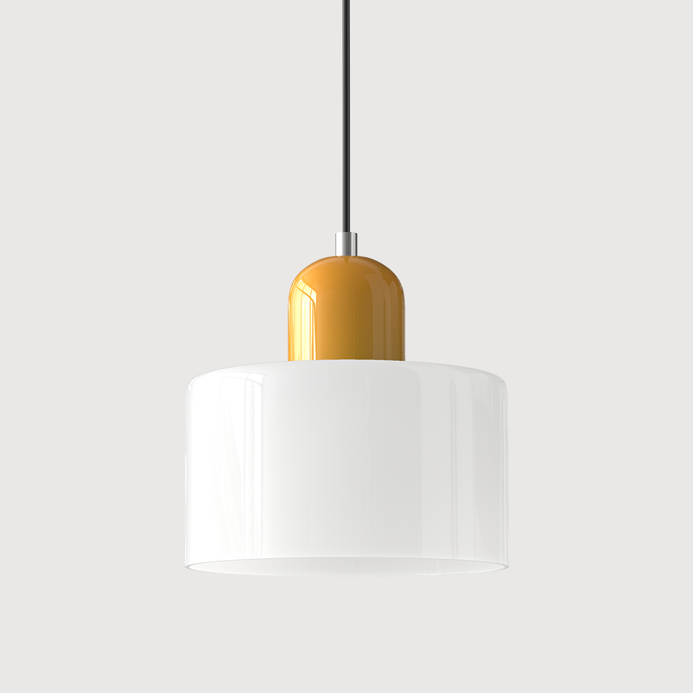 Glazen Hanglamp in Bauhaus-stijl – Designlamp met Verstelbare Ophanging en E27 Fitting