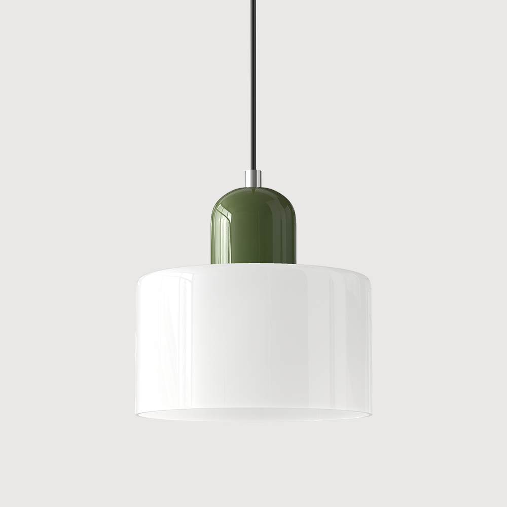 Glazen Hanglamp in Bauhaus-stijl – Designlamp met Verstelbare Ophanging en E27 Fitting