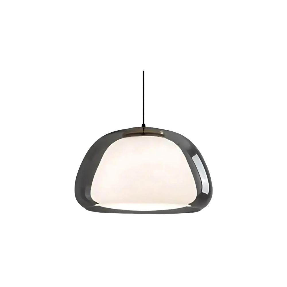 Moderne glazen koepel hanglamp – verstelbaar design met E27 fitting en eigentijdse uitstraling