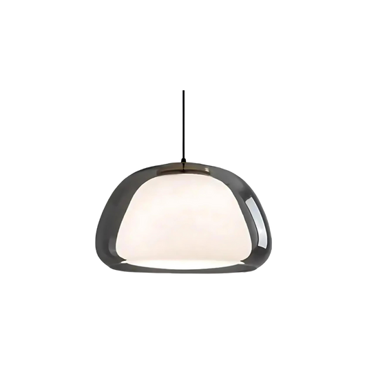 Moderne glazen koepel hanglamp – verstelbaar design met E27 fitting en eigentijdse uitstraling