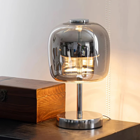 Dimbare LED Tafellamp – Glazen Kap met USB-aansluiting en Warm tot Koud Licht (kopie)