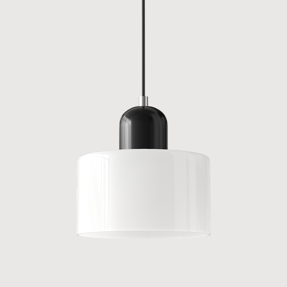 Glazen Hanglamp in Bauhaus-stijl – Designlamp met Verstelbare Ophanging en E27 Fitting