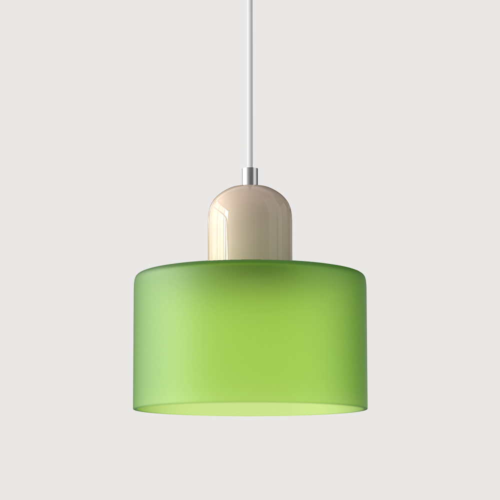 Glazen Hanglamp in Bauhaus-stijl – Designlamp met Verstelbare Ophanging en E27 Fitting