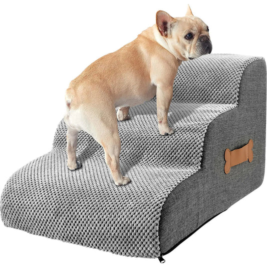 Honden trap voor bed – zachte en stevige hondentrap met antislip & wasbare hoes | Dog Stairs