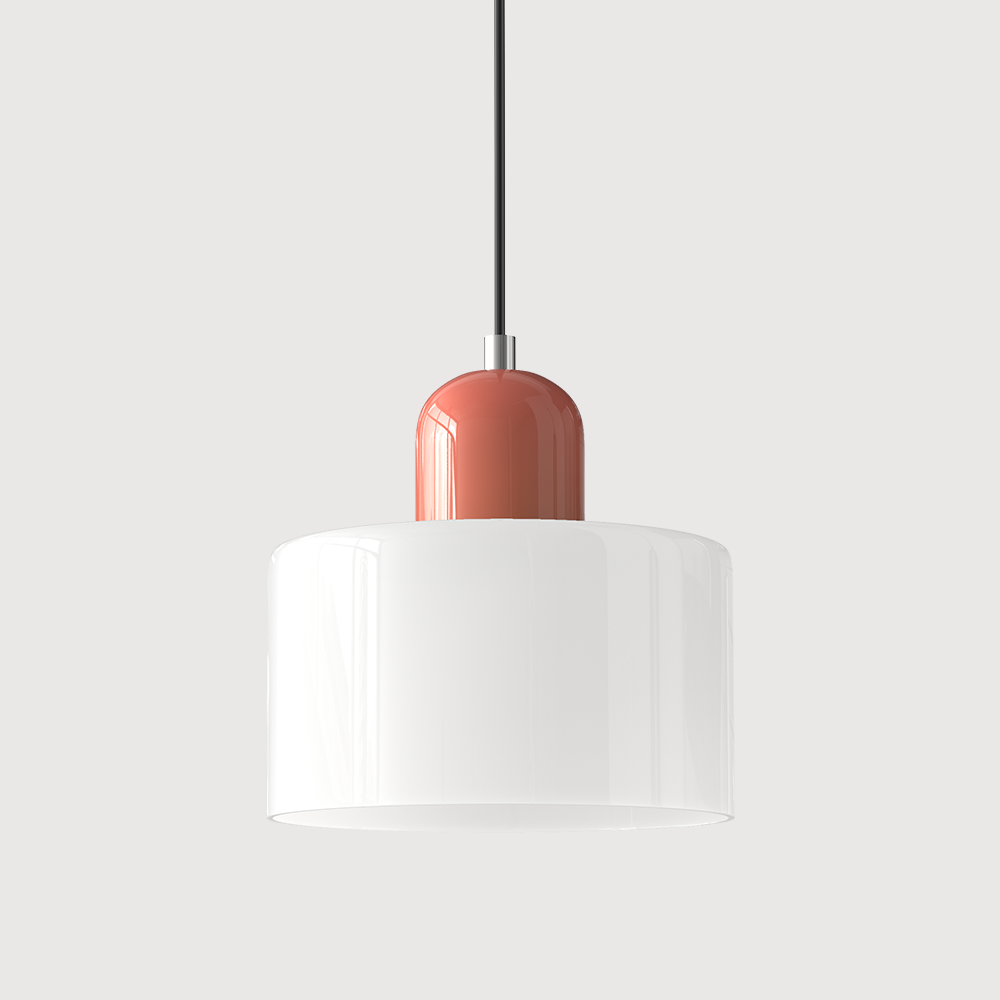 Glazen Hanglamp in Bauhaus-stijl – Designlamp met Verstelbare Ophanging en E27 Fitting