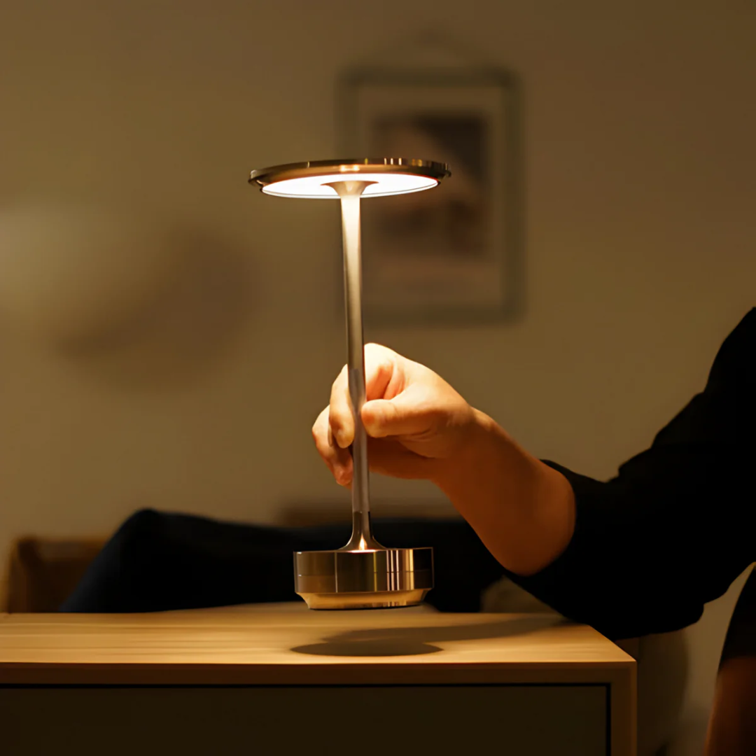 Draadloos Tafellampje – Oplaadbare LED Sfeerlamp met Touchbediening – Sylva