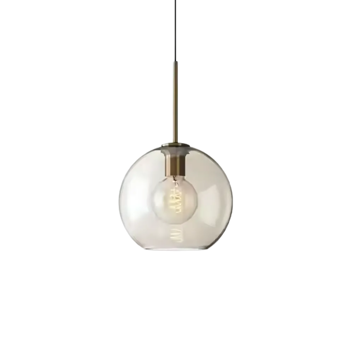 La Veille glazen hanglamp – handgeblazen designlamp met gouden accenten en sfeervolle gloed