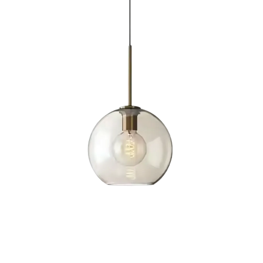 La Veille glazen hanglamp – handgeblazen designlamp met gouden accenten en sfeervolle gloed