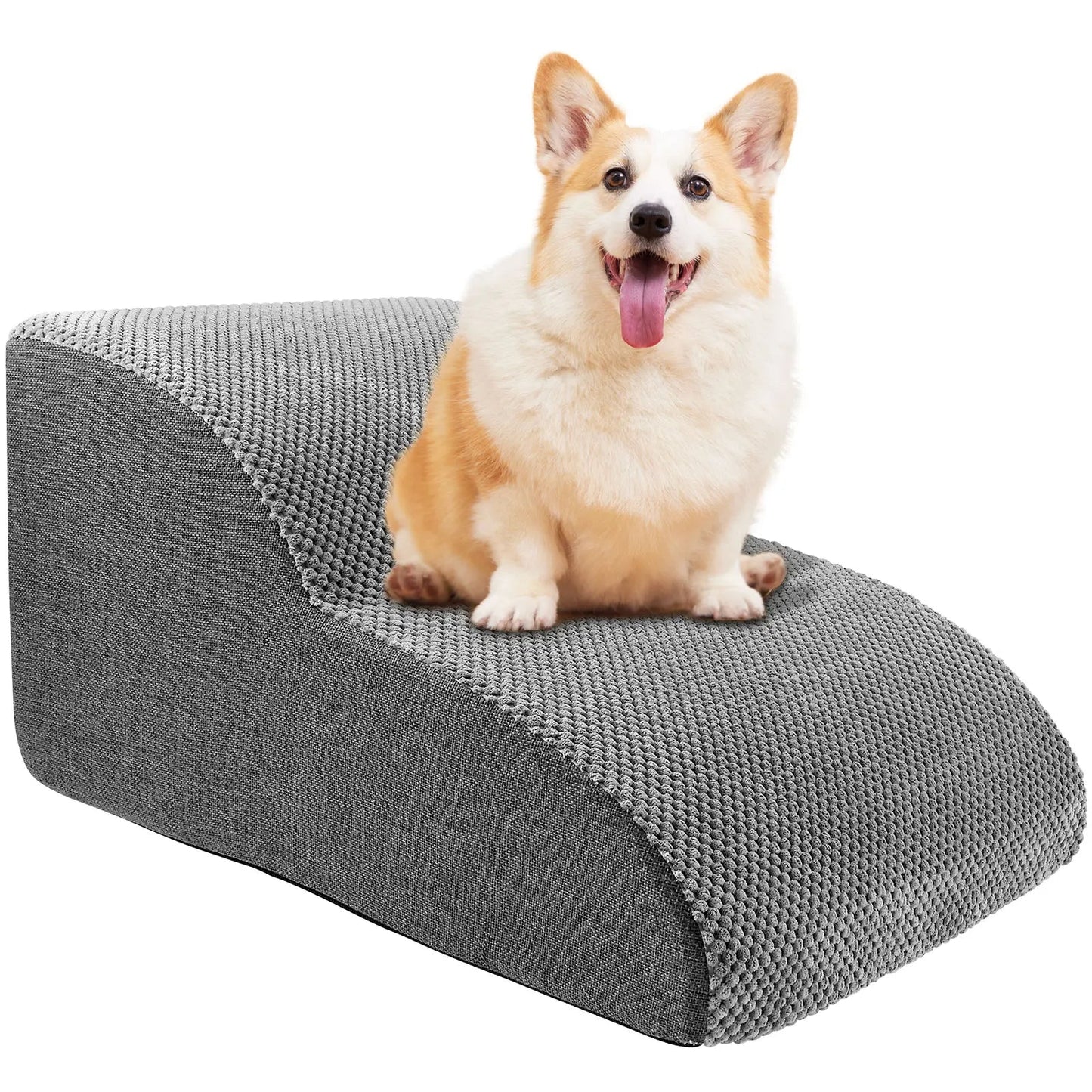 Honden trap voor bed – zachte en stevige hondentrap met antislip & wasbare hoes | Dog Stairs