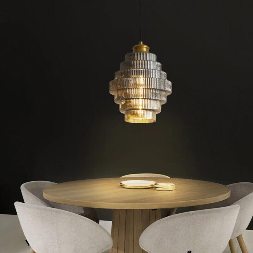L'Éclat de Carafe hanglamp – retro glazen designlamp met messing afwerking en verstelbare lengte